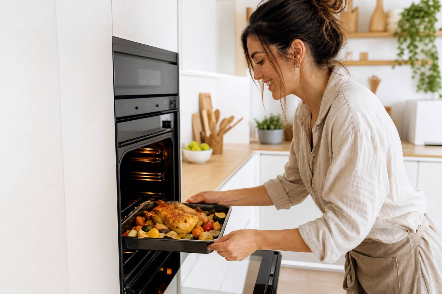 Cómo ahorrar energía usando el horno