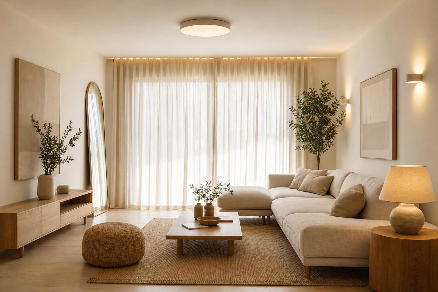 Cómo decorar una habitación con techo bajo para que parezca más alta